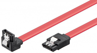 Cablu HDD SATA L - SATA L 90 grade 3GB/s cu clip 50cm Goobay foto