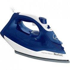 Fier de calcat Tefal Express Steam FV2838E0, 2400W, jet de abur 180 g/min, abur variabil 0-40 g/min, 270 ml, functie anticalcar, alb/albastru