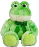 Jucarie de plus Broasca Broscuta verde cu papion 54 cm