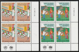 Natiunile Unite Vienna 1987-Vaccinarea copiilor,bloc 4,dantelate,MNH,Mi.77-78