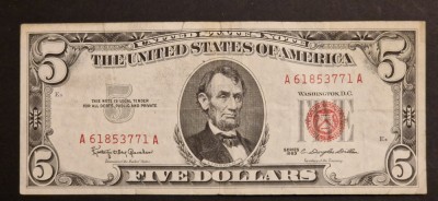America 5 Dolari 1963 seria A61853771A foto
