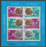 A5 - Romania 1984 - Medalii olimpice bloc neuzat,perfecta stare, Nestampilat