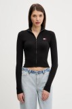 Tommy Jeans cardigan culoarea negru, light, DW0DW20967
