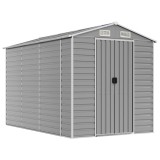 Cumpara ieftin Sopron de gradina gri deschis 191x300x198 cm, otel galvanizat