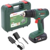 Masina de gaurit si insurubat (bormasina) pe acumulator Bosch EasyDrill 18V, 40 Nm cuplu maxim, mandrina rapida, 2 trepte, acumulator si incarcator in