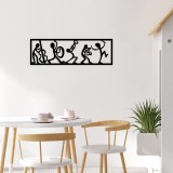 Cumpara ieftin Tablou metalic Musicians Negru 60x19 cm