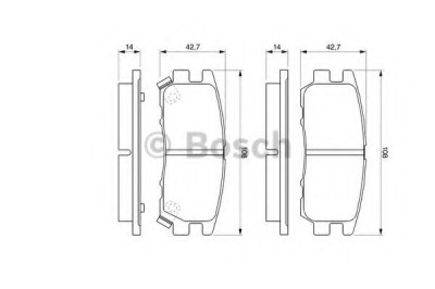 Set placute frana,frana disc MITSUBISHI PAJERO II (V3_W, V2_W, V4_W) (1990 - 1999) BOSCH 0 986 461 768 foto