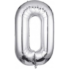 Balon Folie Litera O Argintiu - 100 cm foto
