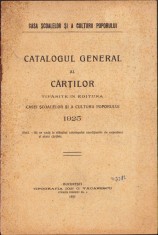 HST C705 Catalogul general al cărților de la editura Casei Școalelor 1925