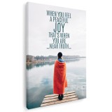 Tablou mesaj motivational despre liniste interioara, rosu 1487 Tablou canvas pe panza CU RAMA 50x70 cm