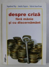 DESPRE CRIZA FARA MANIE SI CU DISCERNAMANT de NAPOLEON POP ...VALERIU IOAN - FRANC , 2010 foto