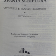 Biblia sau Sfânta scriptură traducerea Cornilescu 2016 noua