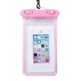Husa subacvatica zip waterproof flippy, snowproof, universala, impermeabila, cu snur, pentru telefon sau documente, roz