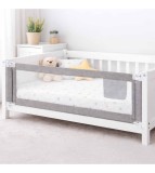 Bariera Protectie Pat Copii 160 cm Gri cu Dubla Blocare