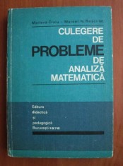 Mariana Craiu - Culegere de probleme de analiza matematica (1976, editie cartonata)