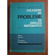 Mariana Craiu - Culegere de probleme de analiza matematica (1976, editie cartonata)