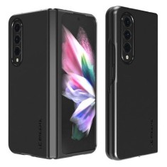 Husa Telefon Samsung Galaxy Z Fold 3 5G Dura Din Piele Ecologica Neagra foto