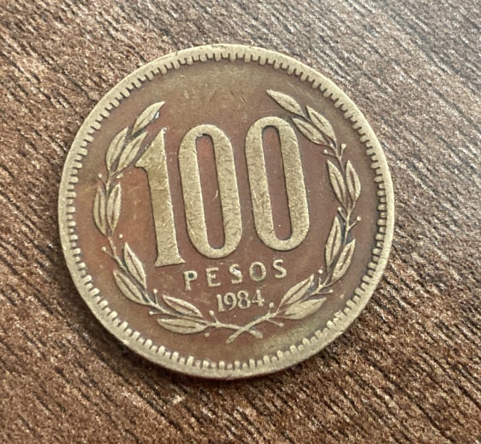 C50 - Moneda foarte veche - Chile - 100 pesos - 1984
