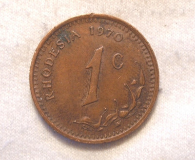 RHODESIA 1 CENT 1970 foto