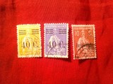 3 Timbre Portugalia Ceres cu supratipar 40c/50c, 40c/3c 1928 si 10c 1929 Revalidado, stampilate, Stampilat