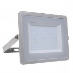 Reflector LED SMD, putere 100 W, 8000 lm, 6400 K, alb rece, cip samsung, rama gri foto