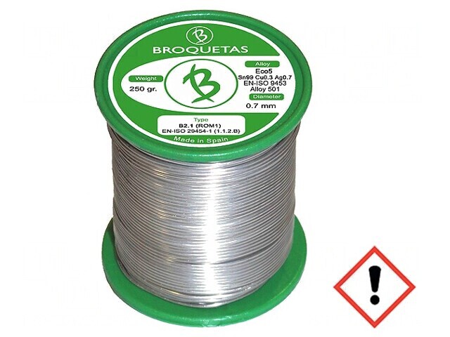 S&acirc;rmă de lipit fără plumb 0,7mm 0,25kg