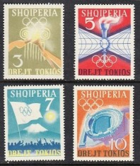 Albania 1964 - Jocurile Olimpice Tokyo, serie neuzata