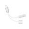 Adaptor 2 in 1 pentru iPhone, casti si incarcator, Lightning jack 3.5 mm, argintiu