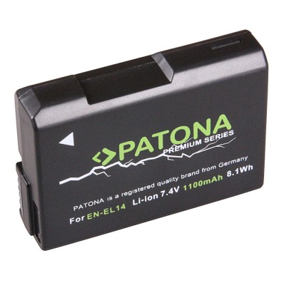 Acumulator replace Patona Premium EN-EL14 EN EL14 ENEL14 1100mAh pentru Nikon CoolPix-1197 foto