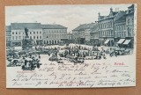 Litografie Arad 1902 zi de targ vedere clasica, Necirculata, Printata
