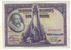 Bancnota 100 pesetas 1928 - Spania foto