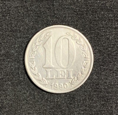 Moneda 10 lei 1990 foto