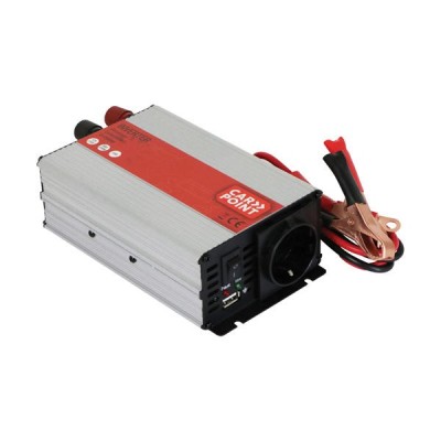 Invertor de tensiune auto Carpoint 12V-230V 600W 50Hz cu protectii la supra-sarcina , scurt-circuit, Port USB foto