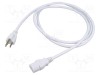 Cablu 3x0,75mm&sup2; IEC C13 mamă - NEMA 5-15 (B) mufă PVC 1,8m alb LIAN DUNG