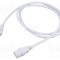 Cablu 3x0,75mm&sup2; IEC C13 mamă - NEMA 5-15 (B) mufă PVC 1,8m alb LIAN DUNG