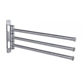 Suport triplu pentru prosoape, argintiu 42x18.4 cm