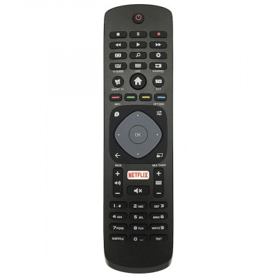 Telecomanda pentru Smart TV Philips 398GR08BEPHN0013HL, x-remote, Netflix, Universal, Negru foto