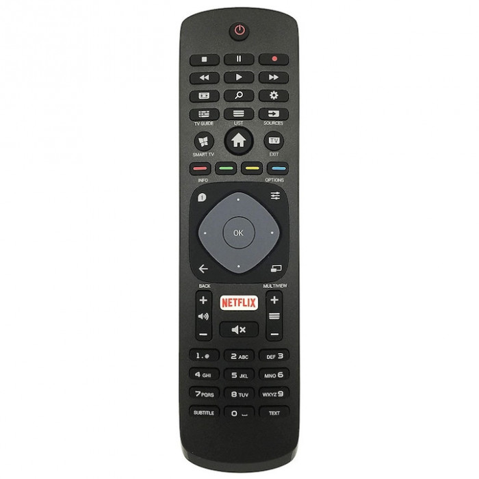Telecomanda pentru Smart TV Philips 398GR08BEPHN0013HL, x-remote, Netflix, Universal, Negru