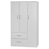 Cumpara ieftin Dulap Zelia cu 2 usi si sertare culoare alb 90x42x180cm