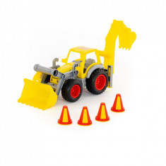 Excavator cu încărcător - ConsTruck, 38x16x22 cm, 5-7 ani, 3-5 ani, Băieți