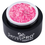 Gel Constructie Unghii Expert Line FrostedConfetti, SensoPRO Milano - Blush 15ml
