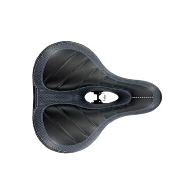Sa ergonomica pentru bicicleta Crazylynx, 24 x 20 x 14.5 cm, spuma, piele PU, gel, negru, gri foto