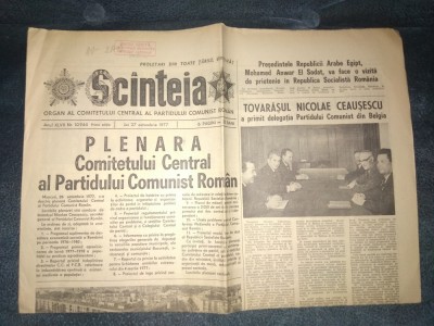 ZIARUL SCANTEIA 27 OCTOMBRIE 1977 foto
