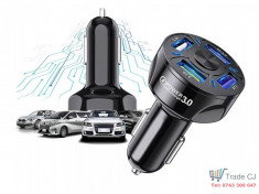 Incarcator universal masina Auto 4 porturi bricheta USB QC Fastcharge foto