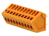 Regletă Conexiuni PCB Unghi 2.54mm 10 Piste 6A 250V