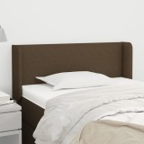 VidaXL Tăblie de pat cu aripioare maro &icirc;nchis 103x16x78/88 cm textil