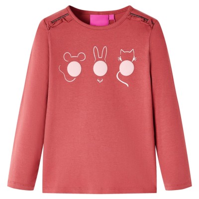 Tricou pentru copii cu m&amp;acirc;neci lungi, roz ars, 92 foto