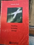 Analiza textului literar - Gabriela Duda