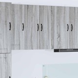 vidaXL Dulap suspendat de bucătărie cu raft Gri Sonoma 30 x 31 x 80 cm 885017