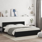 VidaXL Cadru de pat cu tăblie, negru, 200x200 cm 3207456
